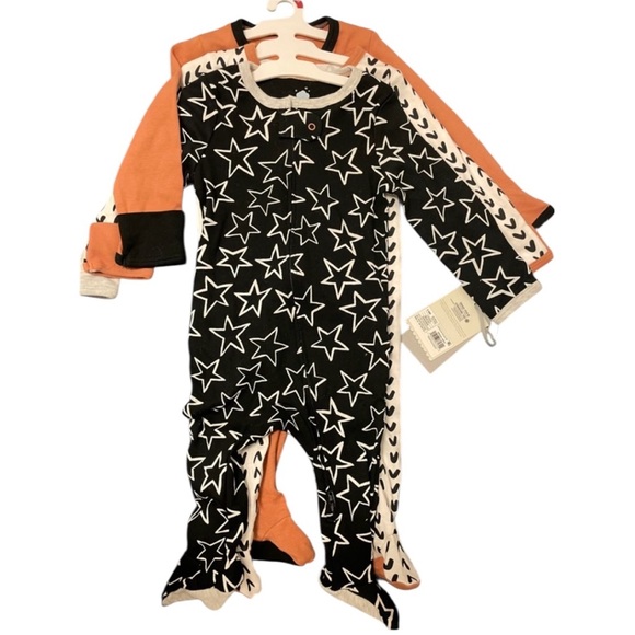 NWT Onesies Footies 3 Piece set Neutral colors Unisex size 3-6 months - Picture 2 of 4